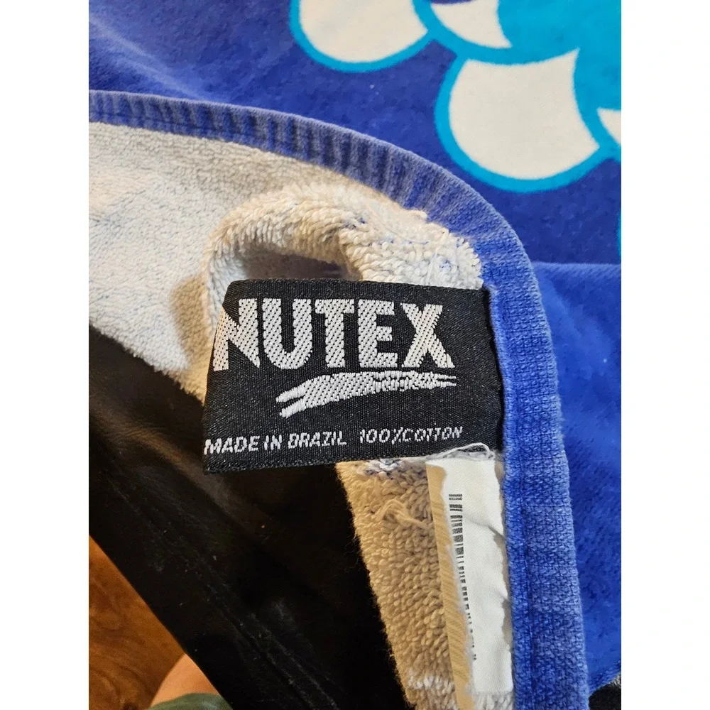 Vintage Nutex Sailboat Print Beach Towel 62x33